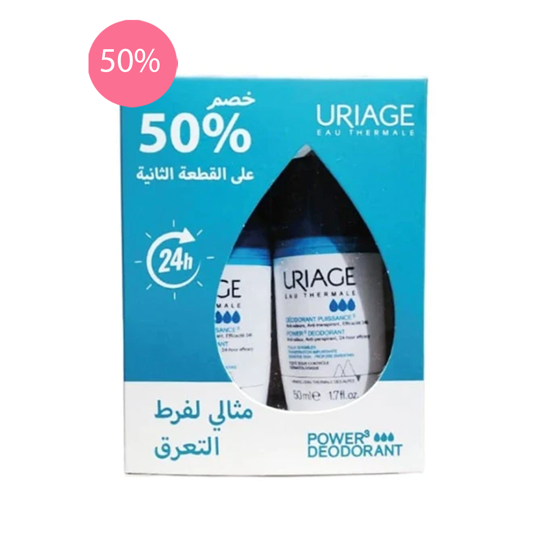 URIAGE Power 3 Deodorant Roll On Special Offer 2x 50ml