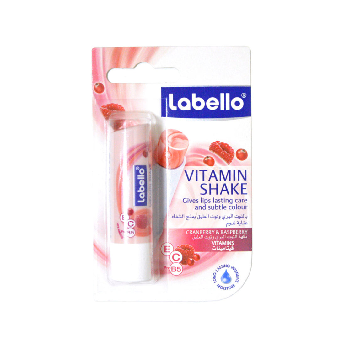 LABELLO VITAMIN SHAKE CRANBERRY&RASPBERRY 4.8GM