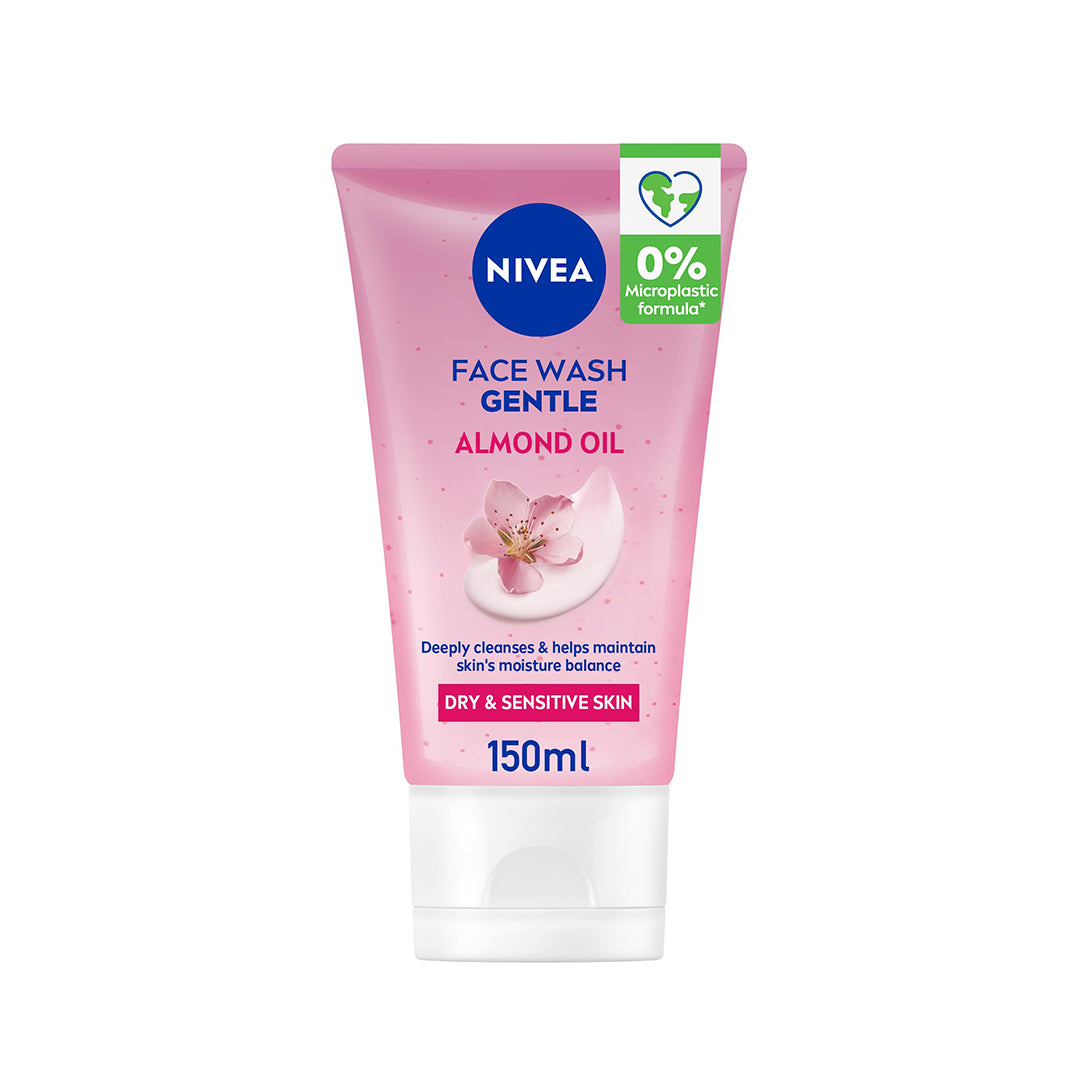NIVEA Face Wash Cleanser, Gentle Cleansing, Dry Skin, 150ml