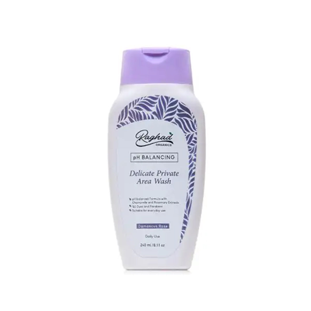 RAGHAD ORGANICS DAMASCUS ROSE AREA WASH 240 ML