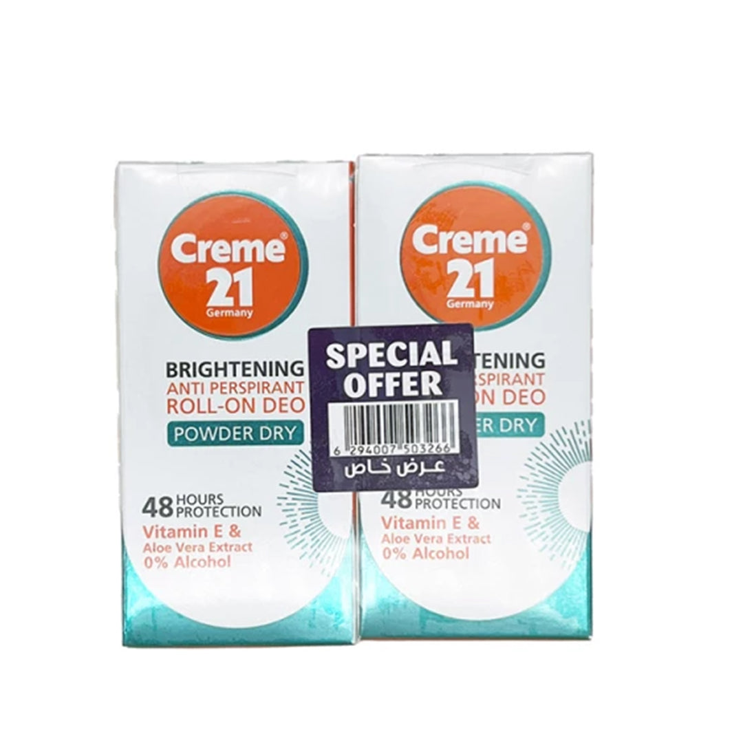 Creme 21 Brightening Roll-On Powder, Dry Skin Special Offer