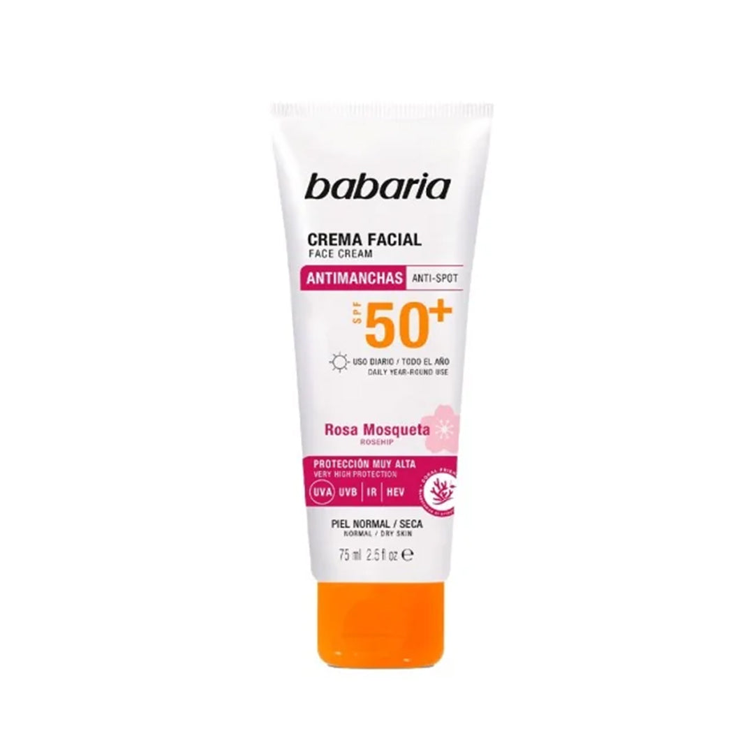 BABARIA SPF 50+ ROSEHIP FACIAL SUN CREAM 75 ML