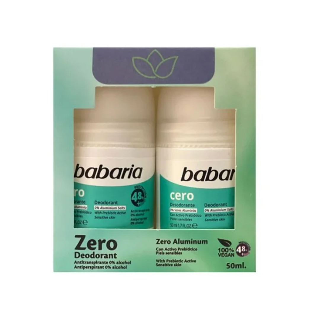 BABARIA DEODORANT ZERO ALUMINIUM TWIN PACK