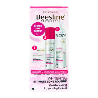 Beesline Sensitive Area Whitening Routine (50ml Cream + 110g Soap + 150ml Deodorant Spray) Special Offer