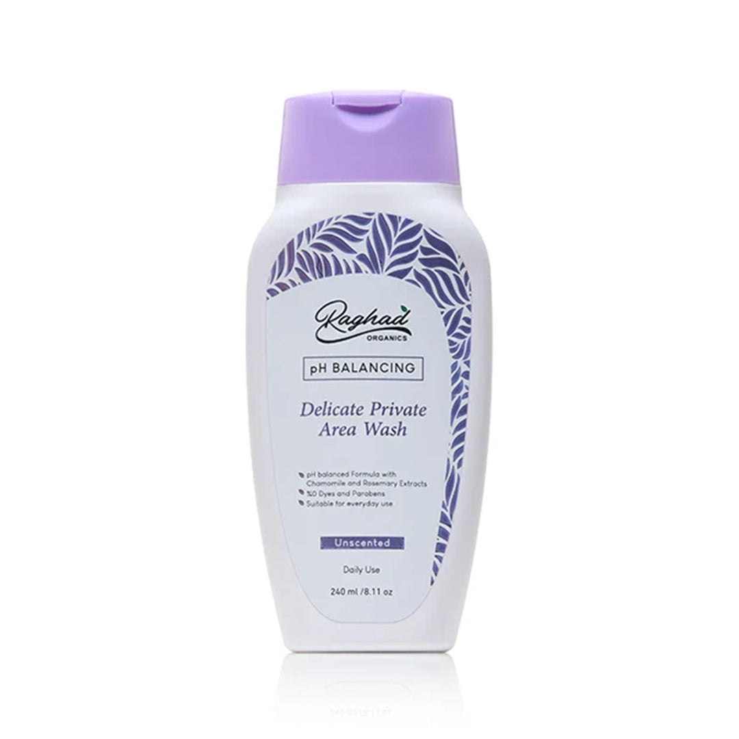 RAGHAD ORGANICS UNSCENTED AREA WASH 240 ML