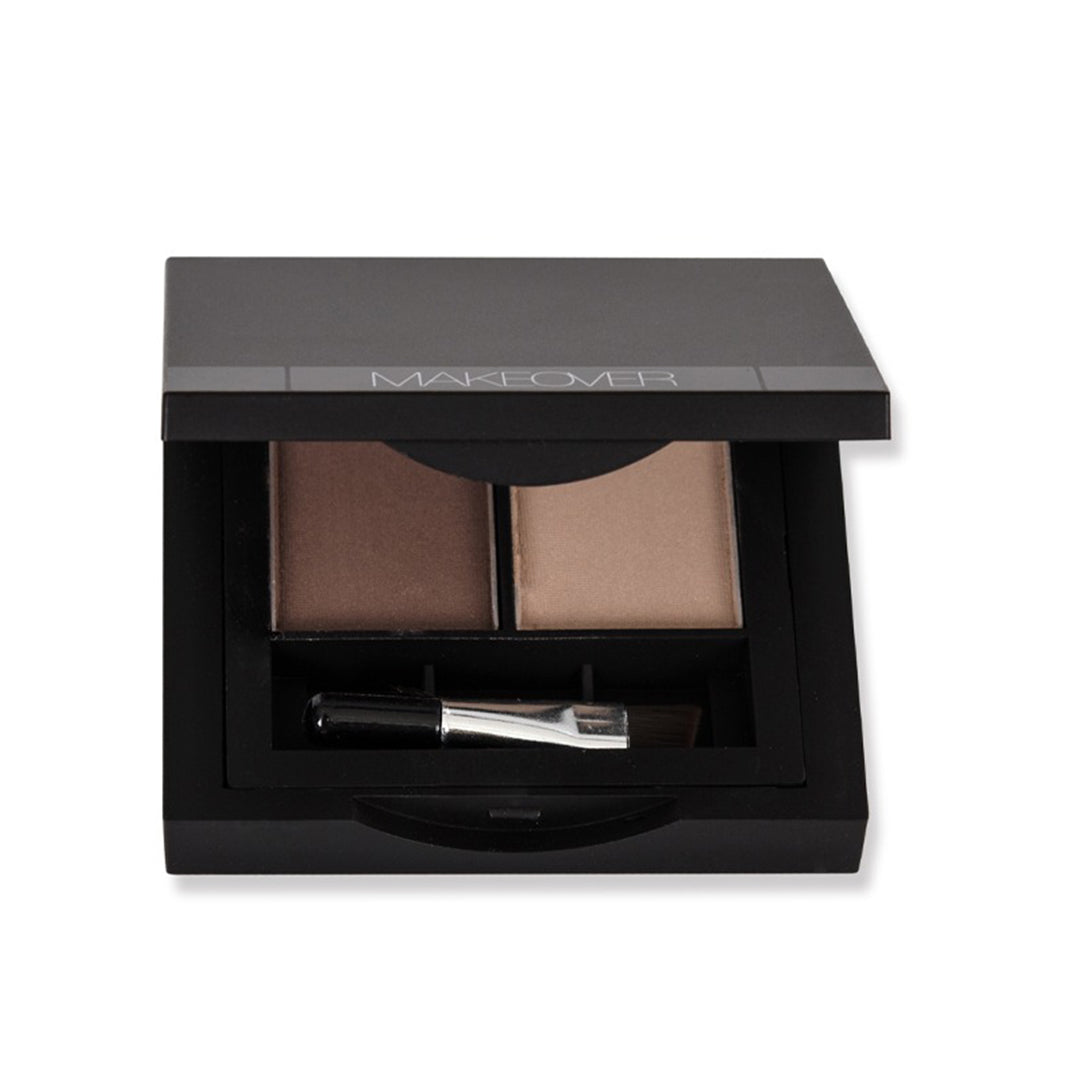 Makeover Perfect Brow Dual Palette for Eyebrows, two shades