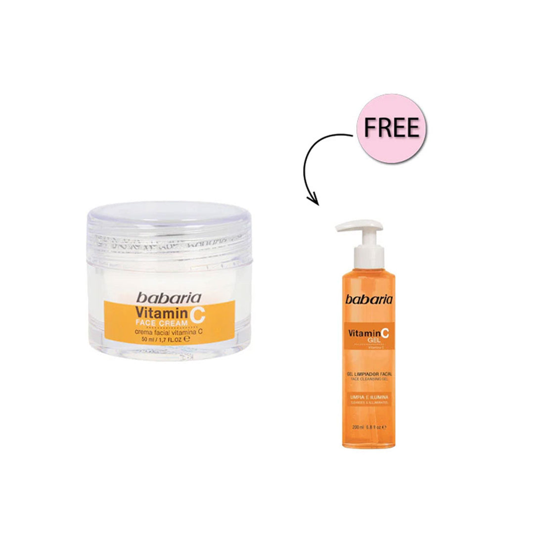 BABARIA V.C FACE CREAM  & FACE CLEANSING GEL BAKEG