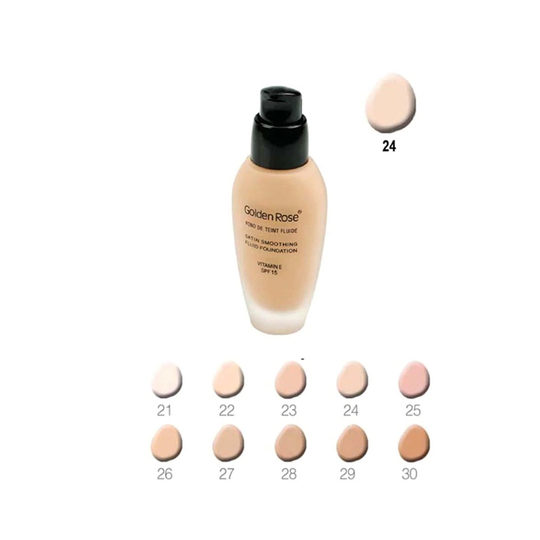 Golden Rose Satin Smoothing Fluid Foundation SPF 15